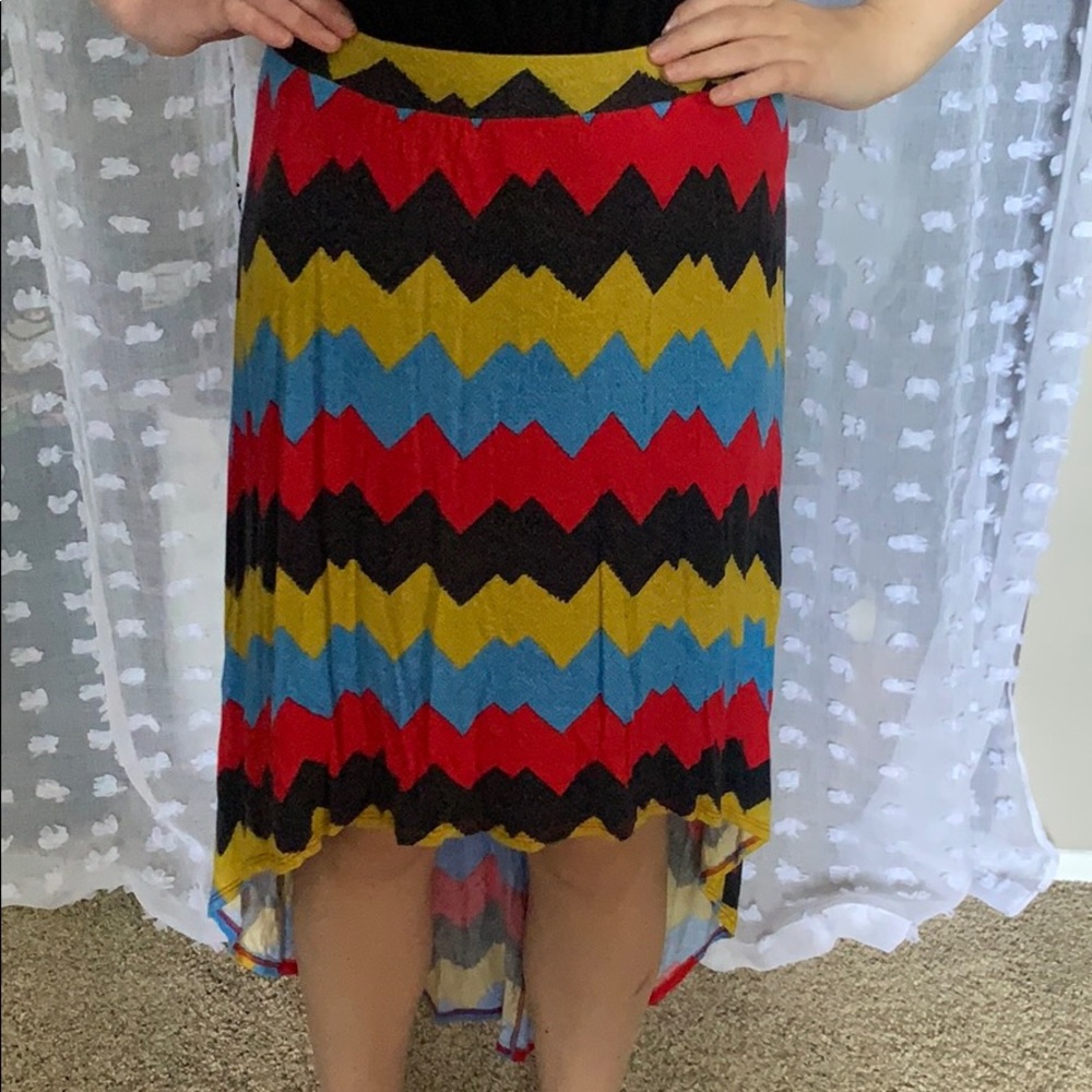 Chevron High Low Skirt